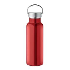 Vue Bouteille double paroi 500 ml - Florence de couleur rouge| Krokrodeal