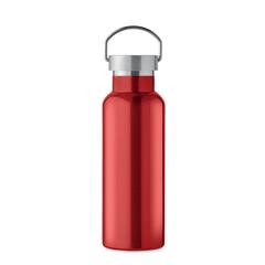 Vue Bouteille double paroi 500 ml - Florence de couleur rouge| Krokrodeal