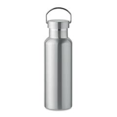 Vue Bouteille double paroi 500 ml - Florence de couleur gris| Krokrodeal