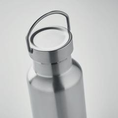 Vue Bouteille double paroi 500 ml - Florence de couleur gris| Krokrodeal