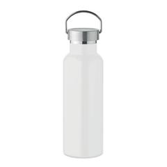 Vue Bouteille double paroi 500 ml - Florence de couleur blanc| Krokrodeal