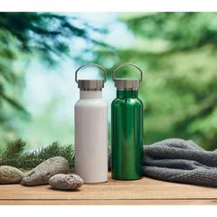 Vue Bouteille double paroi 500 ml - Florence de couleur blanc| Krokrodeal