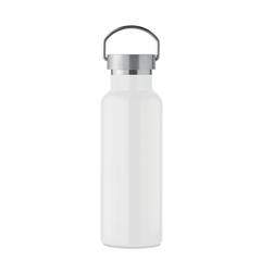 Vue Bouteille double paroi 500 ml - Florence de couleur blanc| Krokrodeal
