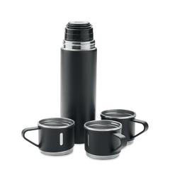 Vue Bouteille et 2 gobelets - Sharm de couleur noir| Krokrodeal
