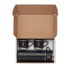 Vue Bouteille et 2 gobelets - Sharm de couleur noir| Krokrodeal