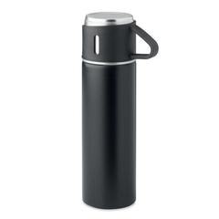 Vue Bouteille double paroi 420 ml - Tonia de couleur noir| Krokrodeal