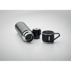 Vue Bouteille double paroi 420 ml - Tonia de couleur noir| Krokrodeal