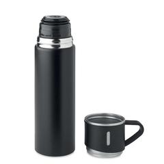 Vue Bouteille double paroi 420 ml - Tonia de couleur noir| Krokrodeal