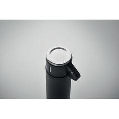Vue Bouteille double paroi 420 ml - Tonia de couleur noir| Krokrodeal