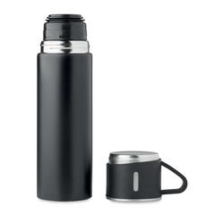Vue Bouteille double paroi 420 ml - Tonia de couleur noir| Krokrodeal