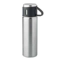 Vue Bouteille double paroi 420 ml - Tonia de couleur gris| Krokrodeal