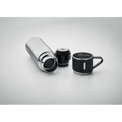 Vue Bouteille double paroi 420 ml - Tonia de couleur gris| Krokrodeal