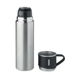 Vue Bouteille double paroi 420 ml - Tonia de couleur gris| Krokrodeal