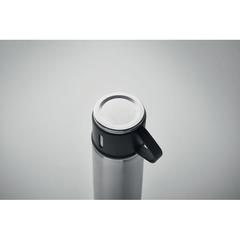 Vue Bouteille double paroi 420 ml - Tonia de couleur gris| Krokrodeal