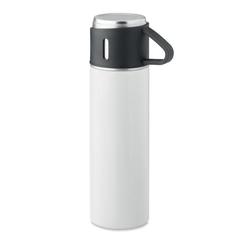 Vue Bouteille double paroi 420 ml - Tonia de couleur blanc| Krokrodeal