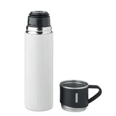 Vue Bouteille double paroi 420 ml - Tonia de couleur blanc| Krokrodeal