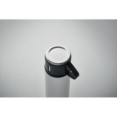 Vue Bouteille double paroi 420 ml - Tonia de couleur blanc| Krokrodeal