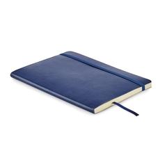 Vue Carnet A5 couverture en PU - Breta de couleur bleu| Krokrodeal