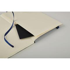 Vue Carnet A5 couverture en PU - Breta de couleur bleu| Krokrodeal