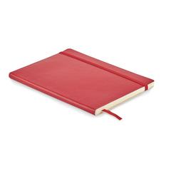 Vue Carnet A5 couverture en PU - Breta de couleur rouge| Krokrodeal