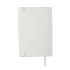 Vue Carnet A5 couverture en PU - Breta de couleur blanc| Krokrodeal