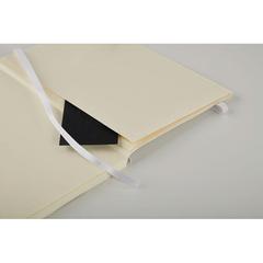 Vue Carnet A5 couverture en PU - Breta de couleur blanc| Krokrodeal