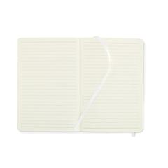 Vue Carnet A5 couverture en PU - Breta de couleur blanc| Krokrodeal