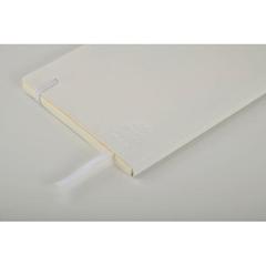 Vue Carnet A5 couverture en PU - Breta de couleur blanc| Krokrodeal