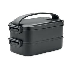 Vue Boîte à lunch en PP recyclé - Idolunch de couleur noir| Krokrodeal