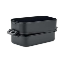 Vue Boîte à lunch en PP recyclé - Idolunch de couleur noir| Krokrodeal
