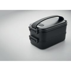Vue Boîte à lunch en PP recyclé - Idolunch de couleur noir| Krokrodeal