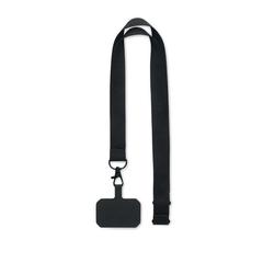 Vue Lanyard porte-téléphone - Ameste de couleur noir| Krokrodeal