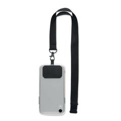 Vue Lanyard porte-téléphone - Ameste de couleur noir| Krokrodeal