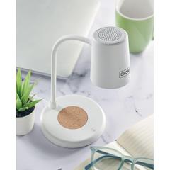 Vue Lampe haut-parleur & chargeur - Spot de couleur blanc| Krokrodeal