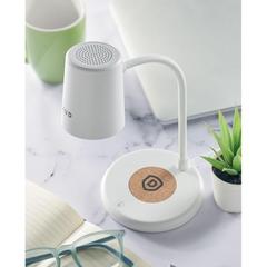 Vue Lampe haut-parleur & chargeur - Spot de couleur blanc| Krokrodeal