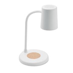 Vue Lampe haut-parleur & chargeur - Spot de couleur blanc| Krokrodeal