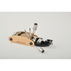 Vue Pochette multi outils en bambou - Mano de couleur marron| Krokrodeal