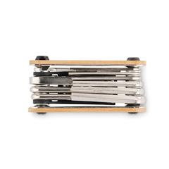 Vue Pochette multi outils en bambou - Mano de couleur marron| Krokrodeal