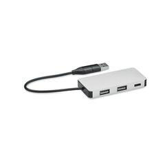 Vue Hub USB 3 ports avec câble 20cm - Hub-c de couleur gris| Krokrodeal