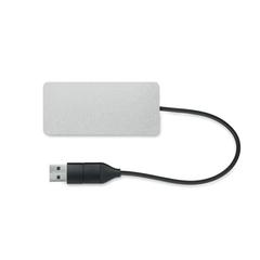 Vue Hub USB 3 ports avec câble 20cm - Hub-c de couleur gris| Krokrodeal