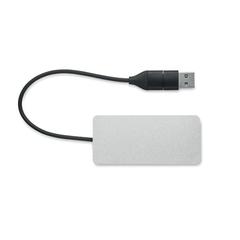 Vue Hub USB 3 ports avec câble 20cm - Hub-c de couleur gris| Krokrodeal