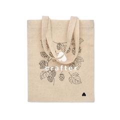 Vue Petit sac en coton 140 gr/m² - Chisai de couleur marron| Krokrodeal