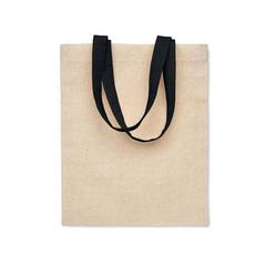 Vue Petit sac en coton 140 gr/m² - Chisai de couleur noir| Krokrodeal