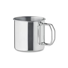 Vue Mug en acier inoxydable 330 ml - Nunavut de couleur gris| Krokrodeal