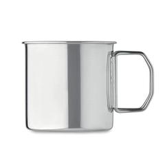 Vue Mug en acier inoxydable 330 ml - Nunavut de couleur gris| Krokrodeal