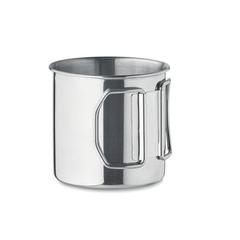 Vue Mug en acier inoxydable 330 ml - Nunavut de couleur gris| Krokrodeal