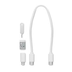 Vue Câbles de charge 9 en 1 - Supable de couleur blanc| Krokrodeal