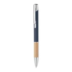 Vue Stylo en aluminium encre bleue - Sparta de couleur bleu| Krokrodeal