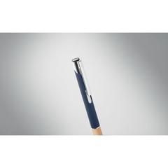 Vue Stylo en aluminium encre bleue - Sparta de couleur bleu| Krokrodeal