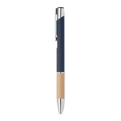 Vue Stylo en aluminium encre bleue - Sparta de couleur bleu| Krokrodeal